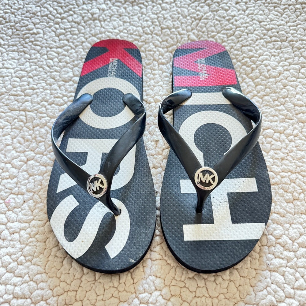 Michael Kors Black and White Sandals